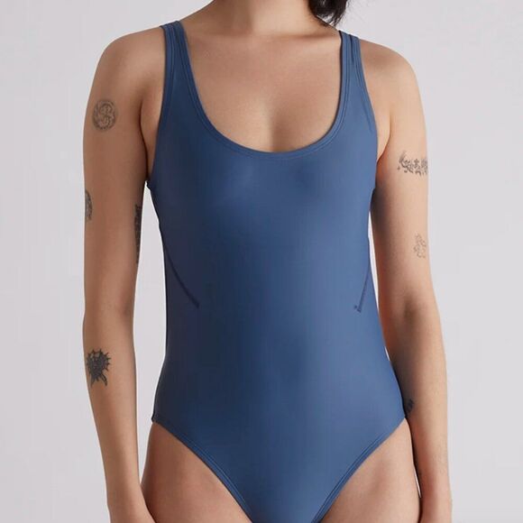 Saturdays NYC Sade Scoop neck swimsuits in faded denim NWT XXL - Picture 1 of 14